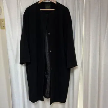 나노 유니버스 블랙 노카라 롱 코트 38