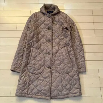 12.6 리듬 오브 라이프 퀼팅 코트 핑크 베이지 S