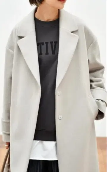 UNTITLED 비버 체스터 코트 캐시미어 블렌드 사이즈 44 빅