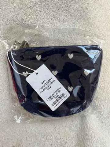 네이비 러브러리 하트 보트형 파우치 S 페이러 FEILER