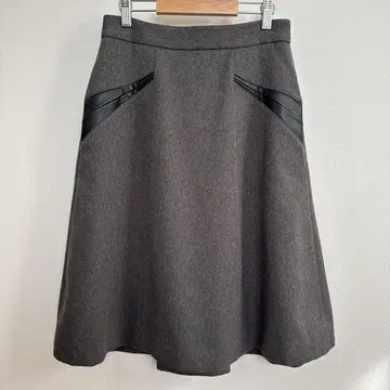 새상품급 FOXEY NEW YORK 그레이 미디 스커트 그레이 M 38