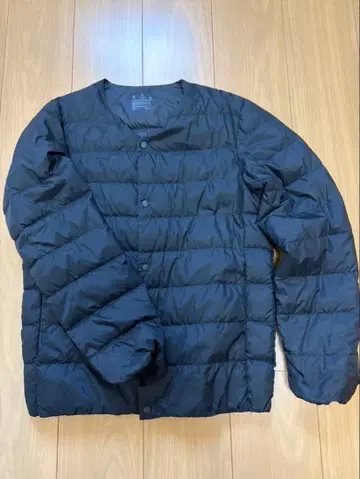 무인양품 다운 자켓 노카라 이너다운 블랙 S