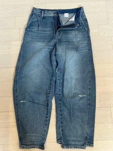 YENN 다크 블루 하이웨스트 데님