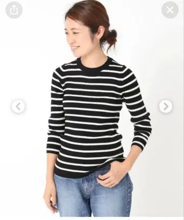 이에나 하이 게이지 6*3 리브 크루넥 풀오버