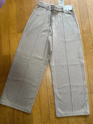 브러쉬드 저지 와이드 팬츠 긴 길이 72cm로 보정 완료