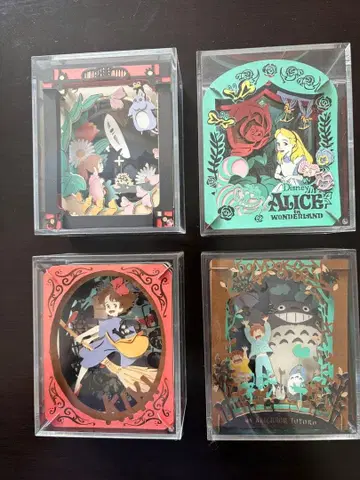 디즈니 지브리 페이퍼 크래프트 4세트