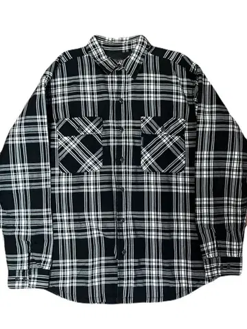 컬럼비아 체크 무늬 긴팔 셔츠 블랙 화이트