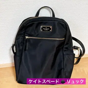 kate spade 백팩 케이트 스페이드 금장 장식 블랙 무지