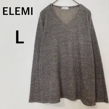 엘레미 ELEMI 긴팔 티셔츠 [ L ] V넥 심플