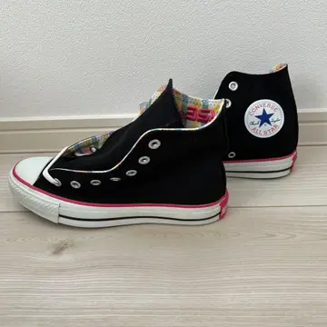 CONVERSE ALL STAR 블랙 하이컷 스니커즈 24cm