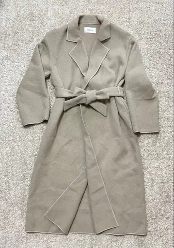 FRAY I.D 리버 코트 롱 가운 벨티드