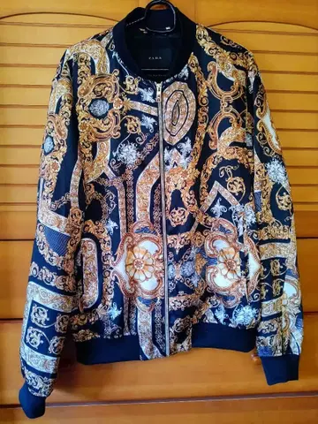 ZARA 바로크 패턴 올 패턴 블루종 골드 M 사이즈