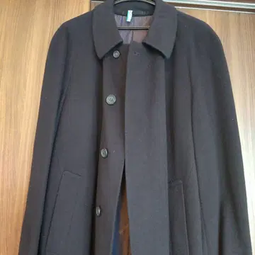 CROMBIE 100% 캐시미어 코트 블랙