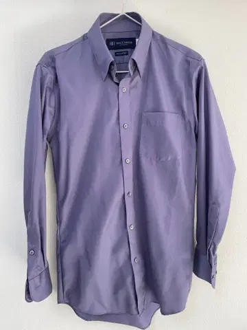 BRICK HOUSE 퍼플 드레스 셔츠