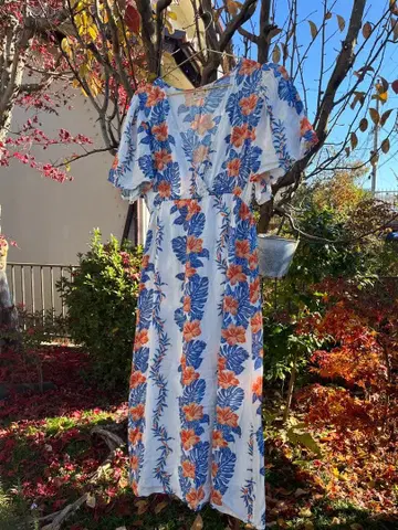 Kahiko 플라워 프린트 롱 원피스