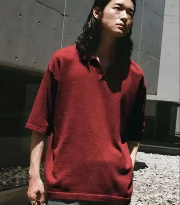 PIN BORDER KNIT POLO M 사이즈 wym