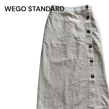 [ WEGO STANDARD ] 코듀로이 롱 스커트 베이지 F