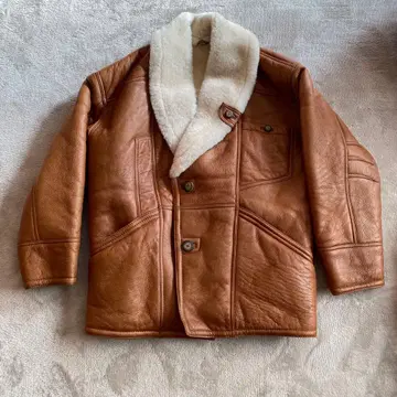 [ 새상품급 ] sprema 코트 가죽 무스탕 코트 이탈리아제 보아 XL