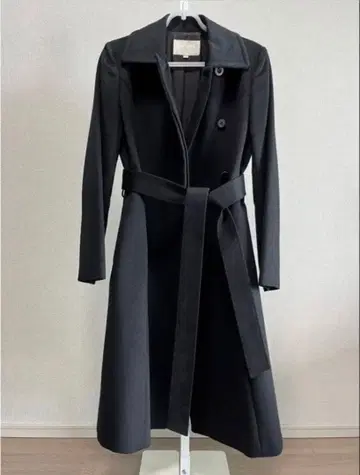 NATURAL BEAUTY 롱 코트 캐시미어 사이즈 38 블랙