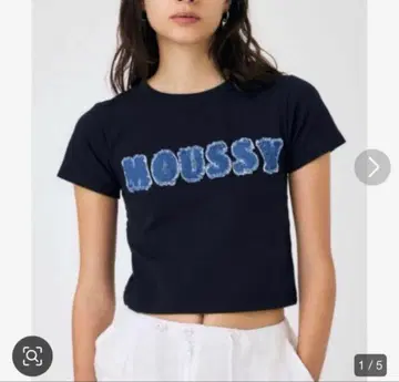 MOUSSY TINY TSJ 패치 데님 마우지 타이니 T셔츠