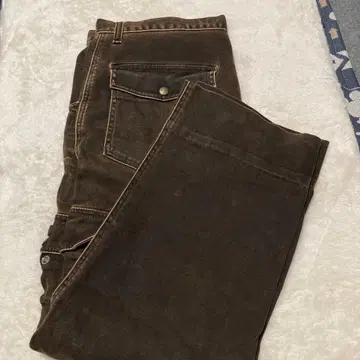 Lee 다크 브라운 카고 팬츠 스트레이트 레그