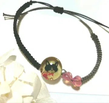 고양이 팔찌 미상가 발찌 비즈 핸드메이드