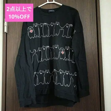 새상품급/드럭 스토어즈/트레이닝복/블랙/돼지와 곰돌이/F