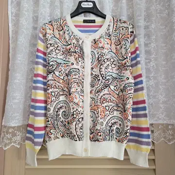 ETRO 페이즐리 무늬 실크 가디건