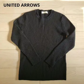 UNITED ARROWS 리브 스웨터 네이비