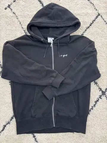 x-girl 후드티 블랙 후드 척