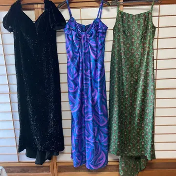 드레스 세트 (블랙 그라데이션 그린)