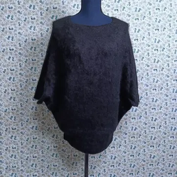 DESIGNWORKS 돌먼 니트 캐시미어 100% 일본제 샤기 블랙