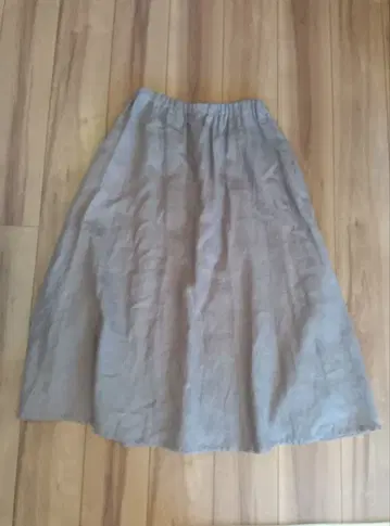 HEAVENLY 헤븐리 린넨 100% 플레어 롱 스커트