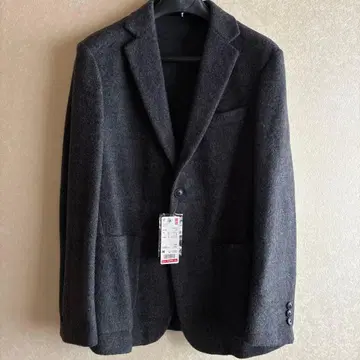 UNIQLO 다크 그레이 울 블렌드 컴포트 자켓 M 미사용