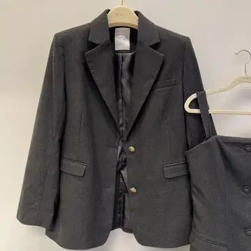 미사용 새상품 Her lip to 다크 그레이 자켓 셋업