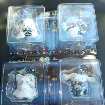 해피 복권 피규어 4체 세트