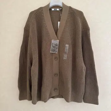 [택 포함 새상품] UNIQLO U 리브 가디건 (긴팔) XXL 사이즈