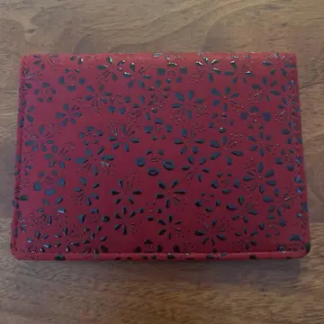 INDEN-YA 꽃무늬 이단 접이식 교통카드 지갑