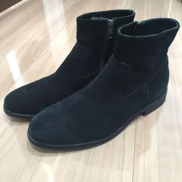 나노 유니버스 남성용 사이드 지퍼 부츠 스웨이드 블랙 27cm