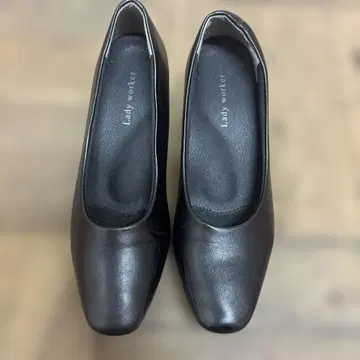 Lady worker 블랙 펌프스 중간 힐 23