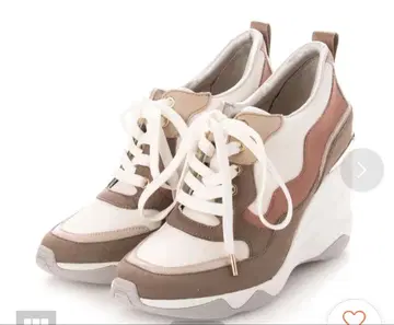 diana 슬림 레그 힐 패스너 스니커즈 9cm 브라운/아이보리