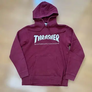THRASHER 버건디 후드티 L 사이즈