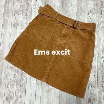 새상품급 Ems excite 엠즈 엑사이트 타이트 코듀로이 미니 스커트