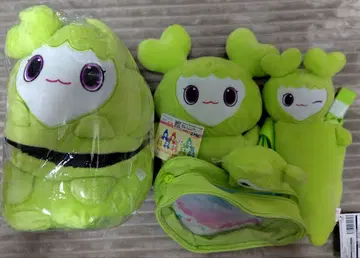 그린 컬러 봉제 인형 세트 파우치 포함