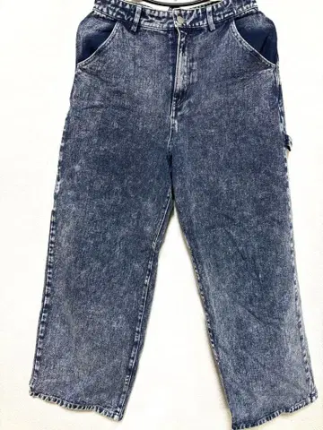 13 온스 루즈 실루엣 페인터 데님 와이드 팬츠 블루 S 사이즈