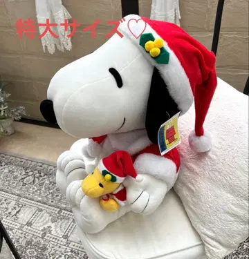 스누피 크리스마스 Xmas 산타 우드스탁 레어 빅 사이즈