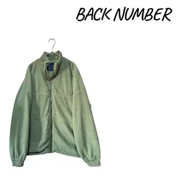 BACK NUMBER 플리스 자켓 라이트 그린 따뜻한 방한