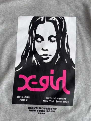 x-girl 후드티 그레이 M 사이즈