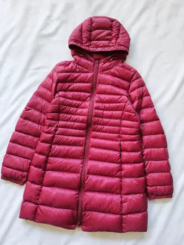 유니클로 울트라 라이트 다운 코트 핑크