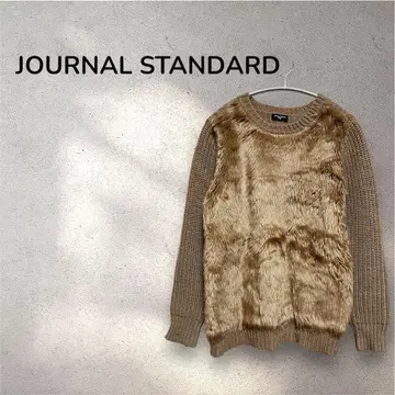 저널 스탠다드 퍼 니트 스웨터 알파카 혼방 카멜 F